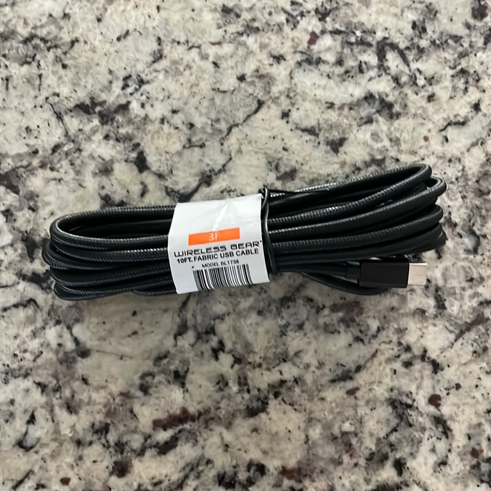 Wireless gear 10ft USB cable phone charger